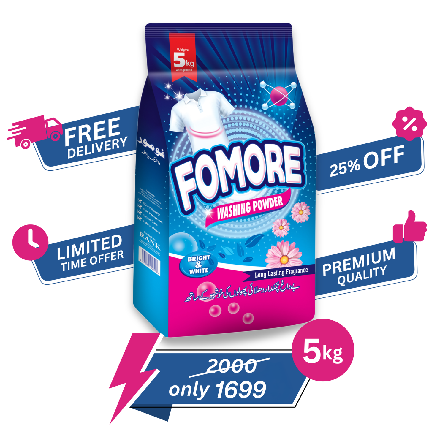 Fomore Washing Powder - 5 kg Bag