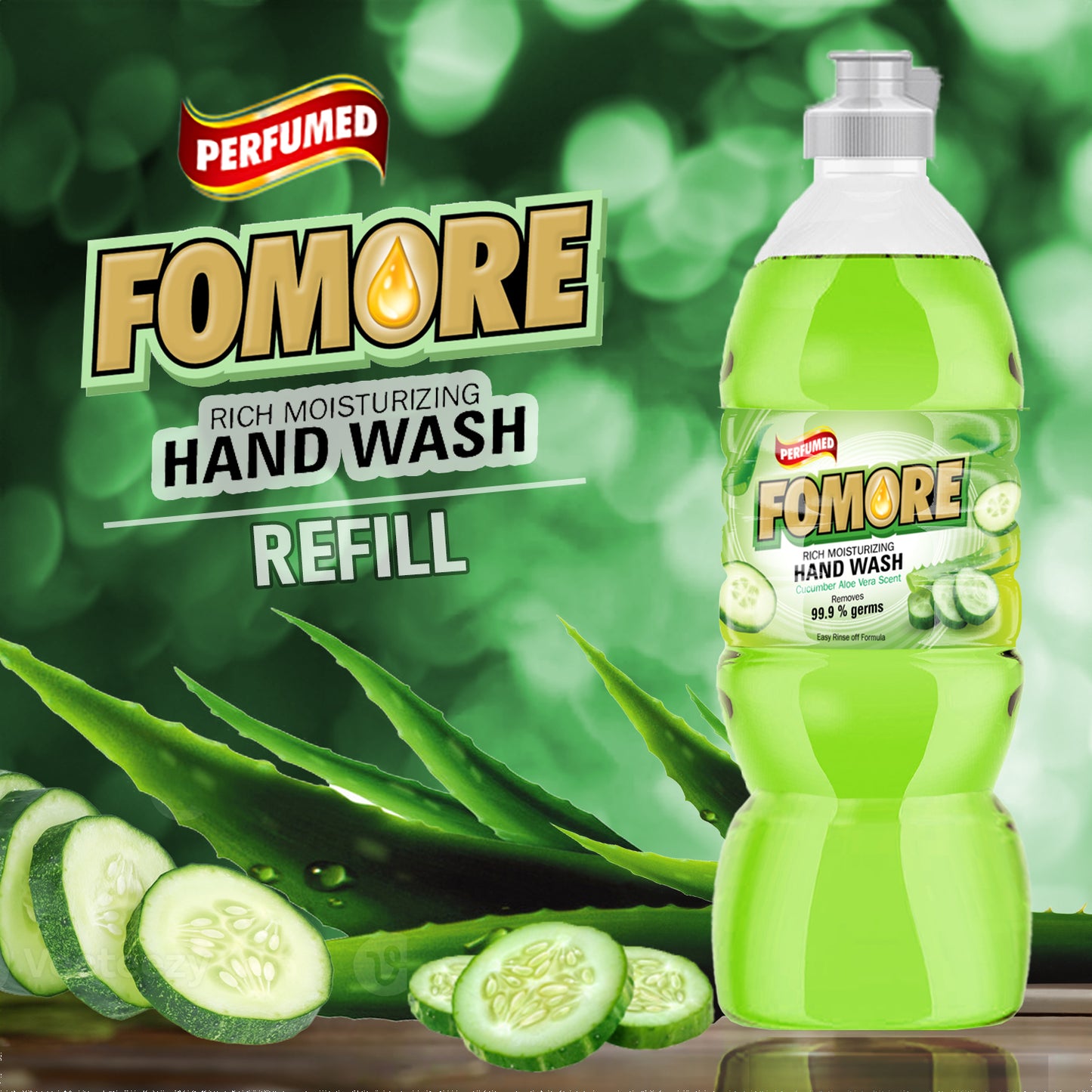 Fomore Hand Wash Aloe Vera & Cucumber - 1 Litre